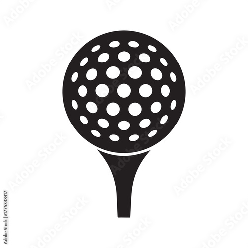 golf ball tee icon vector illustration
