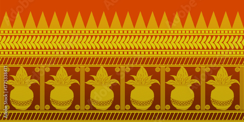 beautiful graphic saree design and this sari design is in Indian style which is for textile fashion industry and it can be used as wallpaper backdrop and website bg this style is originated in india 