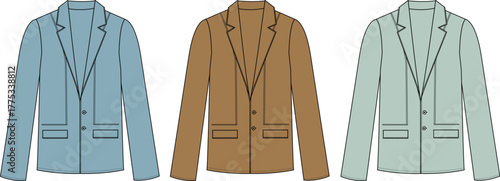 Variety of Fashionable Blazer Jackets in Stylish Colors for Professional Attire