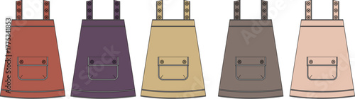 Charming Collection of Illustrated Aprons Stylish and Practical Designs for Creative Projects