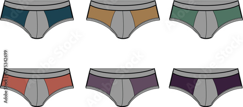 Colorful Underwear Collection Minimalist Style