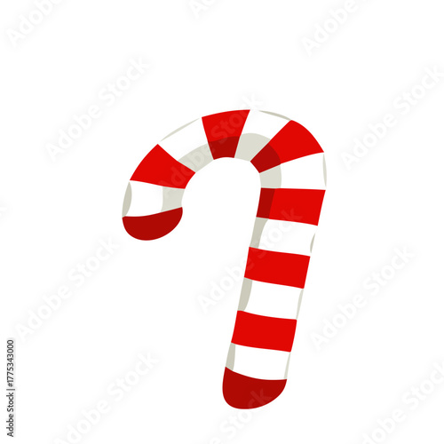 Flat Christmas Icon Set – Holiday Symbols, Gifts, Tree, Snowflake, and Candy Cane Vector