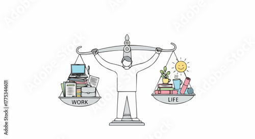 Work and life balance concept.