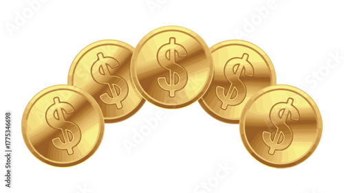 Golden coins with euro and dollar signs stacked representing money and finance