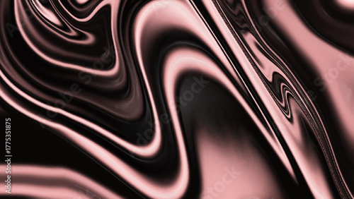 Dark pink and black wavy pattern for fashion or beauty branding.Luxurious liquid silk texture or cosmic marble background.