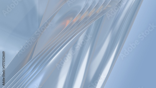 Abstract cloth imitation with folds. Light shades. Wallpaper, backdrop. 3D render.