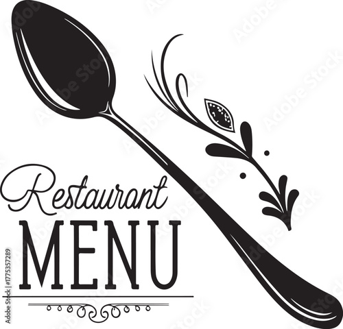Restaurant Menu Silhouette Vector