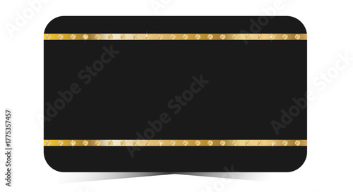 blank gift card, black ticket