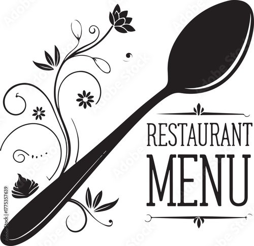 Restaurant Menu Silhouette Vector
