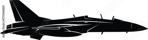 Silhouette of a modern fighter jet from the side airplane, fighter jet, jet, airplane, aircraft, silhouette, side view, military, aviation, air force, warplane, jet fighter, aerodynamics, wing, tail, 
