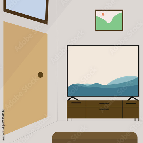 vector illustration of a living room