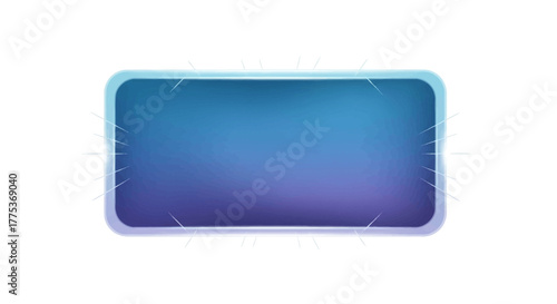 Abstract blue and purple gradient rectangle with glowing fuzzy edges for digital design