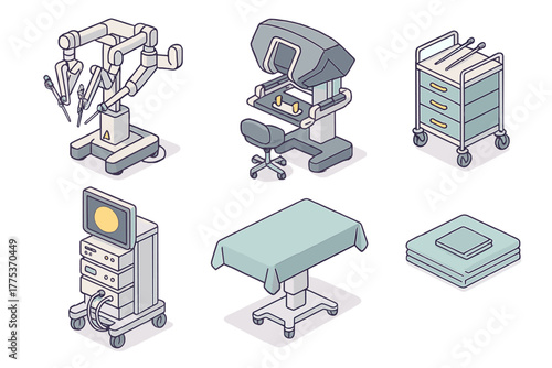 Advanced robotic surgery system, control console, and operating room equipment