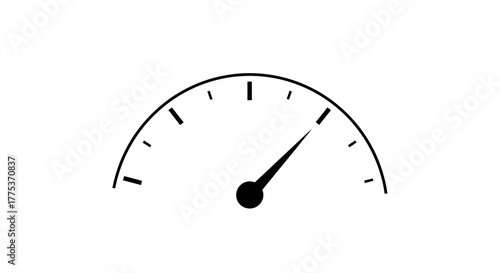 Speedometer Icon Monitoring Performance and Measuring Acceleration