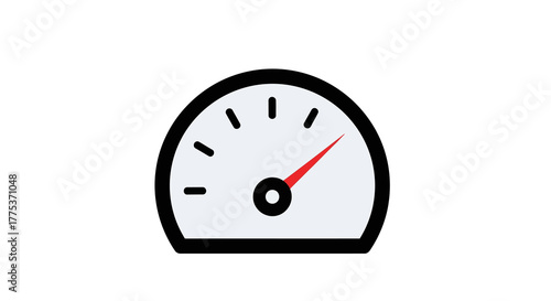 Speedometer Icon Illustrative Representation of Velocity, Measurement, and Performance