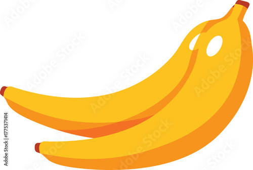 vector illustration of banana,  vector fruit seamless yellow banana bunch illustration