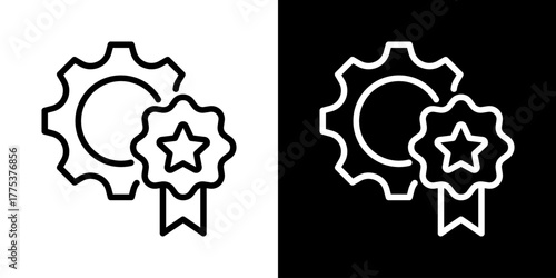 Quality Icon Of Line Black And White Style 