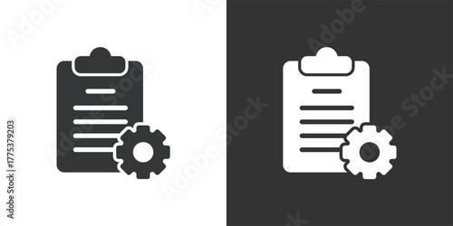 Document Settings icon. Solid glyph series icon