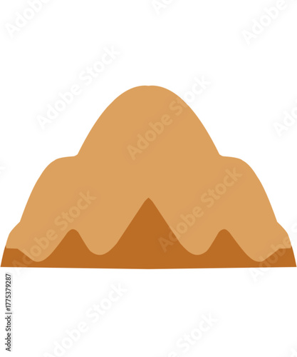 Minimalist Layered Desert Hills Illustration