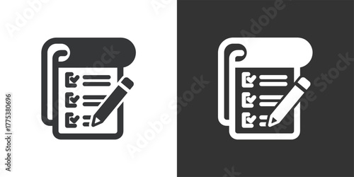 Registration Complete icon. Solid glyph series icon