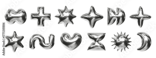 3D metal inflatable figures with noise effect.