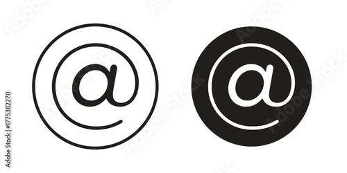 At icon set. Outline symbol editable.