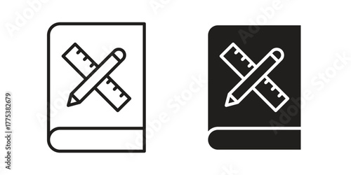 Brand guidelines icon set. Outline symbol editable.