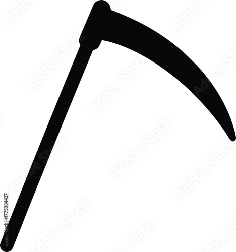 Black Scythe Silhouette Icon

