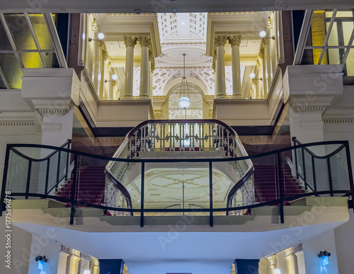 Photography Stairs of an Old historical post office building in Martin Place on George Stree