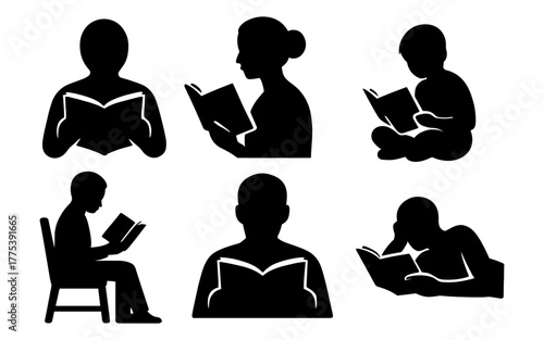 Reading silhouettes: people engaged with books