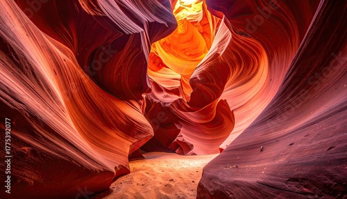 Antelope Canyon Navajo Nation Arizona USA Natural Rock Formation Sunlight Illuminated Interior Cavern Passage
