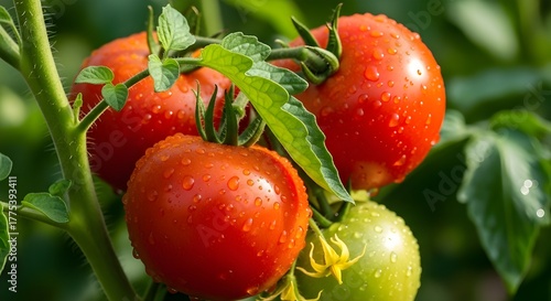tomatoes in the garden