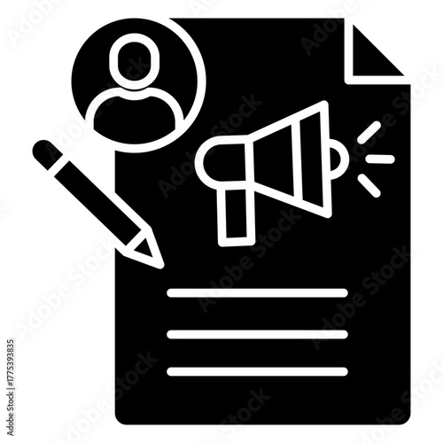 Copy Writer Glyph Icon