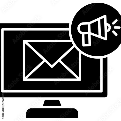 Email Marketing Glyph Icon