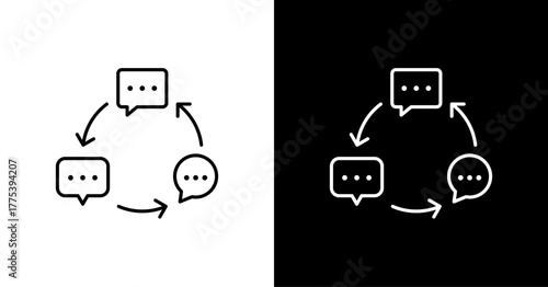 Ideas White Icon Set Design