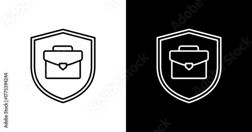 Shield White Icon Set Design
