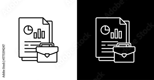 Business White Icon Set Design