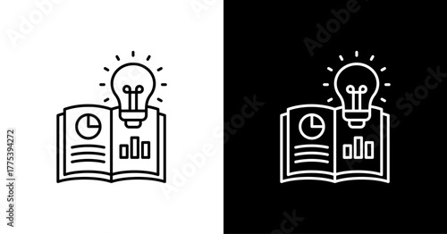 Idea Book White Icon Set Design