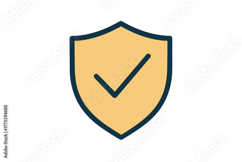 Security shield icon with checkmark symbolizing protection and successful verification Free Download Security shield icon with checkmark symbolizing protection and successful verification - GFXLoad
