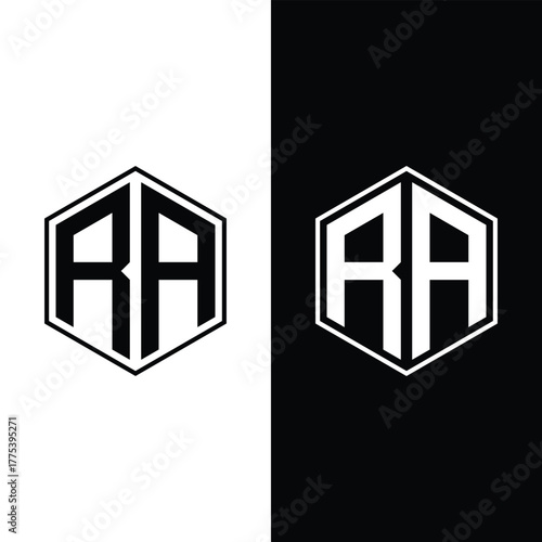 RA Initial Monogram Logo Stock Vector and Vector Art.