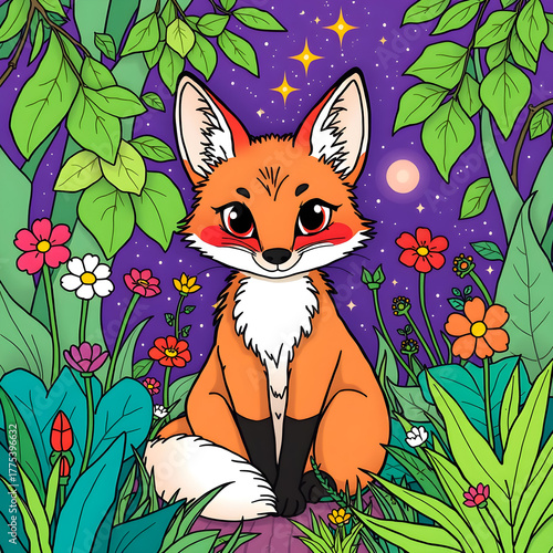 The fox in the magic garden