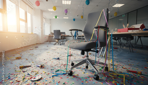 The office was a mess after the company party