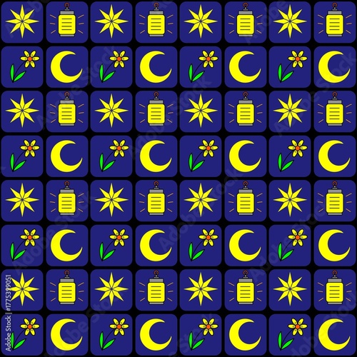 seamless pattern night background 