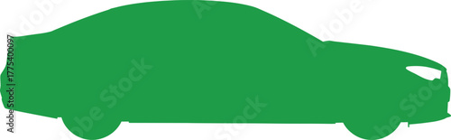 Green silhouette of a modern car automobile vehicle, car, automobile, vehicle, silhouette, green, modern, sedan, transportation, travel, transport, road, driving, auto, shape, outline, graphic, isolat