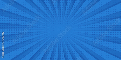 Simple pop art blue background. Banner vector illustration nice modern good