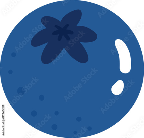 cute blueberry fruit vector cartoon illustration