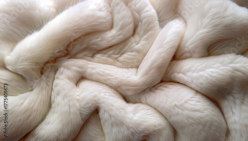 close up of a fluffy off white fabric densely packed short fibers create a soft textured surface