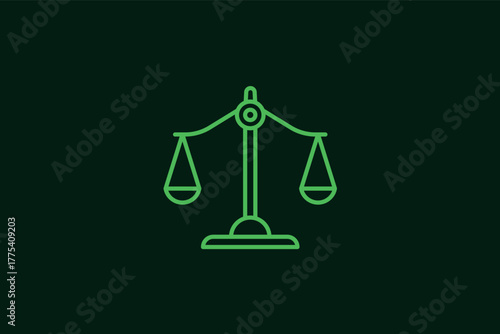 balance illustration in flat style design. Vector illustration.	