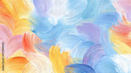 Wallpaper Mural Abstract Brush Strokes Colorful Artistic Expressions Torontodigital.ca