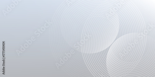 Line illustrations abstract blue modern background with circle elements. Digital technology simple art good